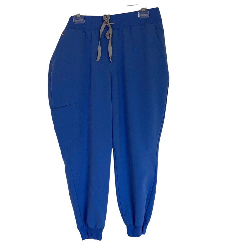 Figs Zamora Womens Blue Jogger Pants Size Xxl Drawstring Pockets Classic